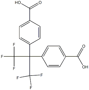 4,4'-(Perfluoropropane-2,2-diyl)dibenzoic acid 구조식 이미지