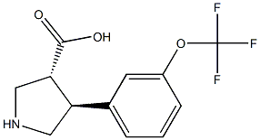 (+/-)-trans-4-(3-trifluoroMethoxy-phenyl)-pyrrolidine-3-carboxylic acid 구조식 이미지