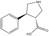 (+/-)-trans-4-Phenyl-pyrrolidine-3-carboxylic acid 구조식 이미지