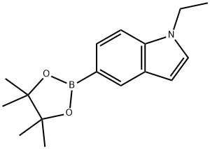 1-ethyl-5-(4,4,5,5-tetraMethyl-1,3,2-dioxaborolan-2-yl)-1H-indole 구조식 이미지