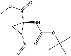 (1R,2S)-1-tert-ButoxycarbonylaMino-2-vinyl-cyclopropanecarboxylic acid Methyl ester Structure