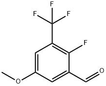 2-Fluoro-5-Methoxy-3-(trifluoroMethyl)benzaldehyde, 97% 구조식 이미지