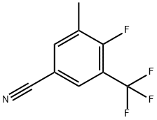 4-Fluoro-3-Methyl-5-(trifluoroMethyl)benzonitrile, 97% 구조식 이미지