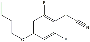 4-n-Butoxy-2,6-difluorophenylacetonitrile, 97% 구조식 이미지