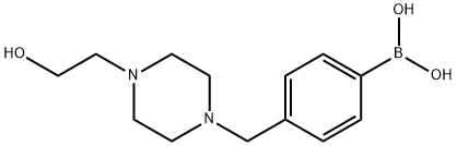 4-((4-(2-hydroxyethyl)piperazin-1-yl)Methyl)phenylboronic acid 구조식 이미지