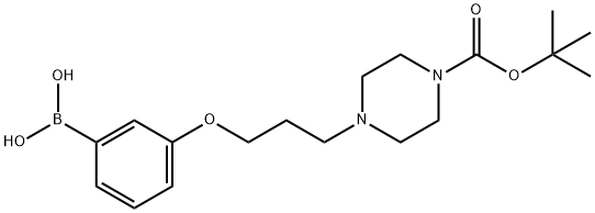 (3-(3-(4-(tert-butoxycarbonyl)piperazin-1-yl)propoxy)phenyl)boronic acid Structure