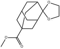 1-Methoxycarbonyl-adaMantan-4-one Ethylene Ketal Structure