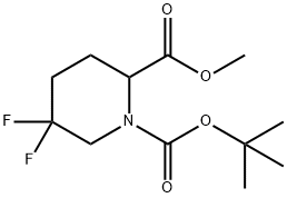 1-tert-butyl 2-Methyl 5,5-difluoropiperidine-1,2-dicarboxylate 구조식 이미지