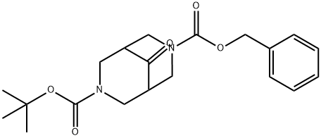 3-benzyl 7-tert-butyl 9-oxo-3,7-diaza-bicyclo[3.3.1]nonane-3,7-dicarboxylate Structure