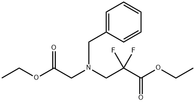 ethyl 3-(benzyl(2-ethoxy-2-oxoethyl)aMino)-2,2-difluoropropanoate 구조식 이미지