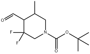 tert-butyl 3,3-difluoro-4-forMyl-4-Methylpiperidine-1-carboxylate 구조식 이미지