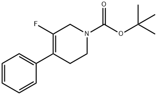 tert-butyl 3-fluoro-4-phenyl-5,6-dihydropyridine-1(2H)-carboxylate 구조식 이미지