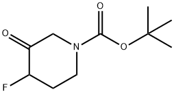 tert-부틸4-플루오로-3-옥소피페리딘-1-카르복실레이트 구조식 이미지