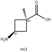 cis-3-AMino-1-Methylcyclobutanecarboxylic acid hydrochloride Structure