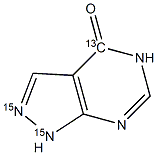 Allopurinol-13C,15N2 Structure