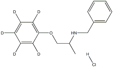 N-Benzyl-1-phenoxy-d5-propan-2-aMine Hydrochloride Structure