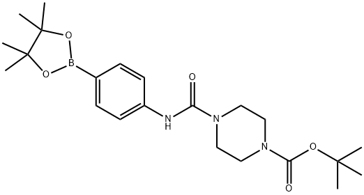 tert-butyl 4-((4-(4,4,5,5-tetraMethyl-1,3,2-dioxaborolan-2-yl)phenyl)carbaMoyl)piperazine-1-carboxylate Structure