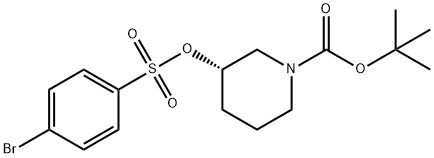 (S)-tert-butyl 3-(((4-broMophenyl)sulfonyl)oxy)piperidine-1-carboxylate 구조식 이미지