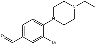3-broMo-4-(4-ethylpiperazin-1-yl)benzaldehyde Structure