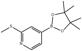 2-(Methylthio)-4-(4,4,5,5-tetraMethyl-1,3,2-dioxaborolan-2-yl)pyridine Structure