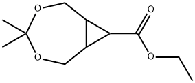 Ethyl 4,4-diMethyl-3,5-dioxabicyclo[5.1.0]octane-8-carboxylate 구조식 이미지