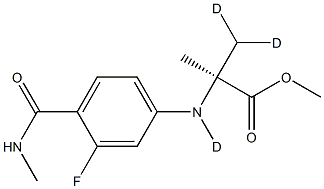 N-[3-Fluoro-4-[(MethylaMino)carbonyl]phenyl]-2-Methylalanine Methyl Ester-d3 구조식 이미지
