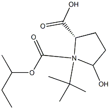 (2S)-2-Butyl 5-Hydroxypyrrolidine-1,2-dicarboxylic Acid 1-Tert-butyl Ester Structure