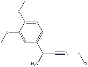 (R)-2-aMino-2-(3,4-diMethoxyphenyl)acetonitrile hydrochloride Structure