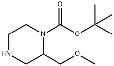 tert-butyl 2-(MethoxyMethyl)piperazine-1-carboxylate Structure