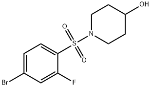 1-((4-broMo-2-fluorophenyl)sulfonyl)piperidin-4-ol Structure