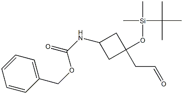 benzyl 3-(tert-butyldiMethylsilyloxy)-3-(2-oxoethyl)cyclobutylcarbaMate Structure