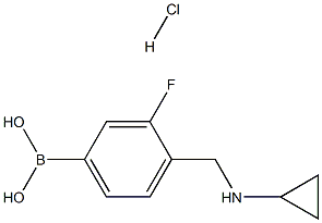 (4-((cyclopropylaMino)Methyl)-3-fluorophenyl)boronic acid hydrochloride Structure