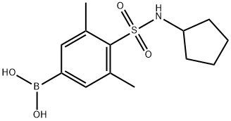(4-(N-cyclopentylsulfaMoyl)-3,5-diMethylphenyl)boronic acid Structure