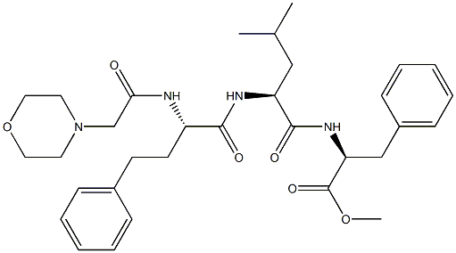 (S)-Methyl 2-((S)-4-Methyl-2-((S)-2-(2-MorpholinoacetaMido)-4-phenylbutanaMido)pentanaMido)-3-phenylpropanoate Structure