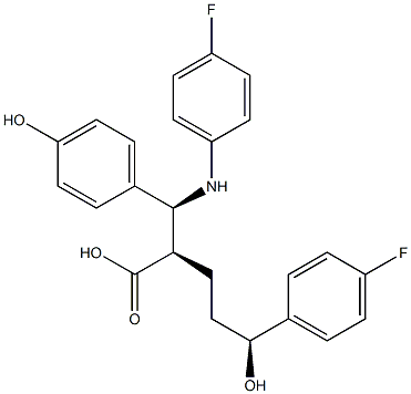 (2R,5S)-5-(4-fluorophenyl)-2-((S)-(4-fluorophenylaMino)(4-hydroxyphenyl)Methyl)-5-hydroxypentanoic acid 구조식 이미지