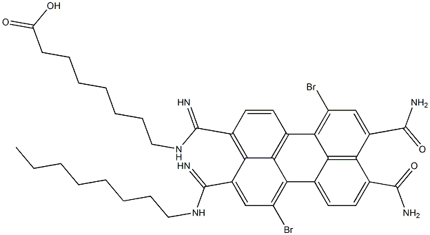 1,7-dibroMo-N,N'-dioctyl-perylene-3,4,9,10-tetracarboxylic acid diiMide Structure