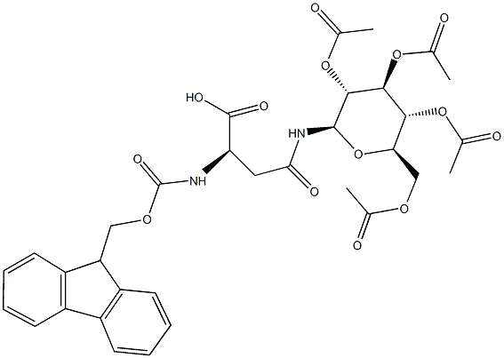 Fmoc-L-Asn(beta-D-Glc(Ac)4-OH Structure