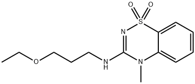 3-((3-ETHOXYPROPYL)AMINO)-4-METHYL-4H-BENZO[E][1,2,4]THIADIAZINE 1,1-DIOXIDE 구조식 이미지