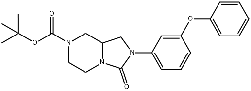 Imidazo[1,5-a]pyrazine-7(1H)-carboxylic acid, hexahydro-3-oxo-2-(3-phenoxyphenyl)-, 1,1-dimethylethyl ester Structure