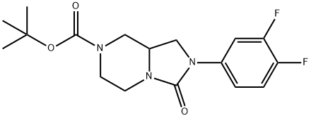 Imidazo[1,5-a]pyrazine-7(1H)-carboxylic acid, 2-(3,4-difluorophenyl)hexahydro-3-oxo-, 1,1-dimethylethyl ester Structure