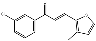 (2E)-1-(3-chlorophenyl)-3-(3-methylthiophen-2-yl)prop-2-en-1-one 구조식 이미지