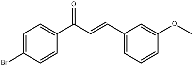 (2E)-1-(4-bromophenyl)-3-(3-methoxyphenyl)prop-2-en-1-one 구조식 이미지