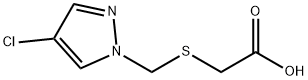 ([(4-Chloro-1H-pyrazol-1-yl)methyl]thio)acetic acid 구조식 이미지