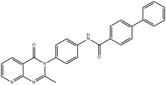 N-[4-(2-methyl-4-oxopyrido[2,3-d]pyrimidin-3-yl)phenyl]-4-phenylbenzamide Structure