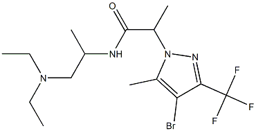 2-[4-bromo-5-methyl-3-(trifluoromethyl)pyrazol-1-yl]-N-[1-(diethylamino)propan-2-yl]propanamide Structure