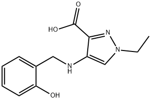 1-Ethyl-4-[(2-hydroxybenzyl)amino]-1H-pyrazole-3-carboxylic acid 구조식 이미지