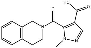 5-(3,4-Dihydroisoquinolin-2(1H)-ylcarbonyl)-1-methyl-1H-pyrazole-4-carboxylic acid Structure