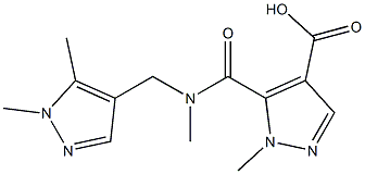 5-([[(1,5-Dimethyl-1H-pyrazol-4-yl)methyl](methyl)amino]carbonyl)-1-methyl-1H-pyrazole-4-carboxylic acid Structure