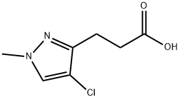 3-(4-Chloro-1-methyl-1H-pyrazol-3-yl)propanoic acid 구조식 이미지