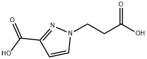 1-(2-Carboxyethyl)-1H-pyrazole-3-carboxylic acid 구조식 이미지